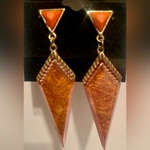 Elegant Dazzling Orange Earrings